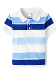 Boys Striped Polo - Blue Belle