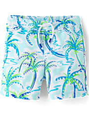 Boys Palm Tree Swim Trunks - Swim