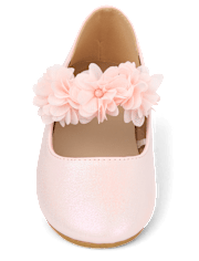 Girls Floral Ballet Flats - Blushing Blooms