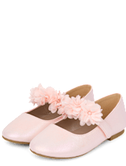 Girls Floral Ballet Flats - Blushing Blooms