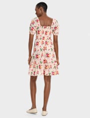 Womens Mommy And Me Rose Tiered Dress - Blushing Blooms