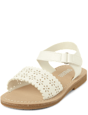 Girls Perforated Sandals - Little Essentials