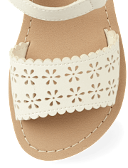 Girls Perforated Sandals - Little Essentials
