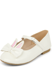 Girls Bunny Bow Ballet Flats - Garden Party