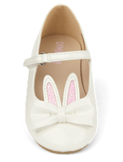 Girls Bunny Bow Ballet Flats - Garden Party