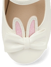 Girls Bunny Bow Ballet Flats - Garden Party