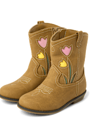 Girls Floral Cowgirl Boots - Garden Party