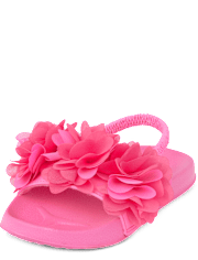 Claquettes fleuries pour filles - Natation