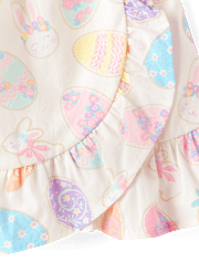 Girls Easter Egg Ruffle Wrap Skort - Garden Party