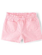Girls Linen-Blend Pull On Shorts