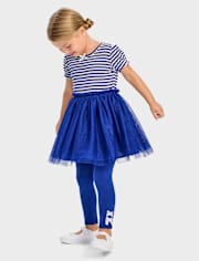 Girls Lace Up Leggings - Little Essentials