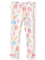 Girls Easter Egg Leggings - Garden Party