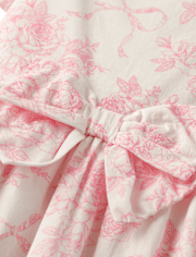 Girls Floral Ruffle Tiered Dress - Blushing Blooms