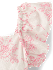 Girls Floral Ruffle Tiered Dress - Blushing Blooms