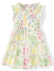 Girls Mommy And Me Floral Tiered Dress - Garden Party