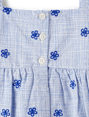 Girls Eyelet Shift Dress - Italian Riviera
