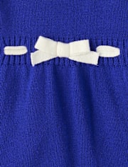 Robe pull à basque motif lapin pour fille - Blue Belle