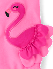 Girls Flamingo One Piece Swimsuit - Swim