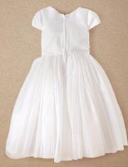Robe en tulle avec nœud pour fille - Occasions spéciales