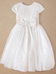 Robe en tulle avec nœud pour fille - Occasions spéciales