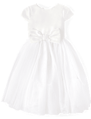 Girls Bow Tulle Dress - Special Occasions