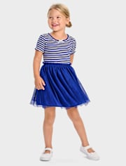 Fille Stripe Robe évasée - Little Essentials