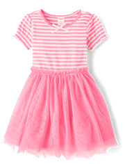 Fille Stripe Robe évasée - Little Essentials