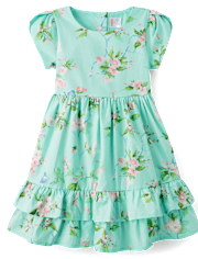 Girls Floral Ruffle Dress - Spring Celebrations
