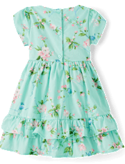 Girls Floral Ruffle Dress - Spring Celebrations