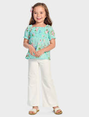 Girls Floral Smocked Top - Spring Celebrations