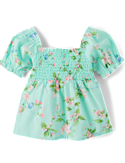 Girls Floral Smocked Top - Spring Celebrations