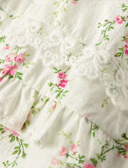 Girls Floral Ruffle Skort - Blushing Blooms