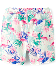 Boys Flamingo Swim Trunks - Swim