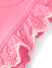 Haut à œillets et volants pour fille - Little Essentials
