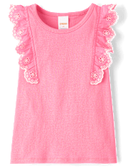 Haut à œillets et volants pour fille - Little Essentials