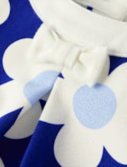 Robe droite fleurie dos nu pour fille - Blue Belle