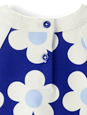 Robe droite fleurie dos nu pour fille - Blue Belle