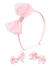 Girls 3-Piece Hair Set - Blushing Blooms