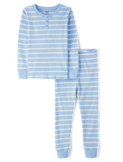 Kids Striped Snug Fit Cotton Pajamas - Gymmies