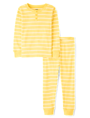 Kids Striped Snug Fit Cotton Pajamas - Gymmies