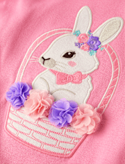 Haut brodé lapin pour fille - Garden Party