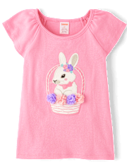 Haut brodé lapin pour fille - Garden Party