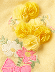 Girls Embroidered Floral Top - Garden Party