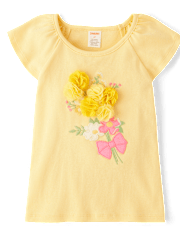 Girls Embroidered Floral Top - Garden Party