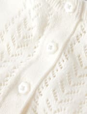 Girls Pointelle Cardigan - Little Essentials
