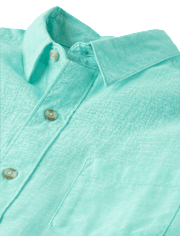 Mens Dad And Me Linen-Blend Button Up Shirt