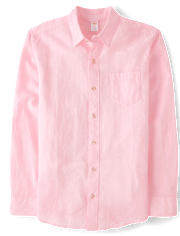 Mens Dad And Me Linen-Blend Button Up Shirt