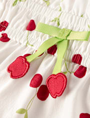 Girls Cherry Ruffle Dress - Sweet Summer