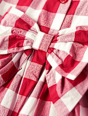 Girls Mommy And Me Gingham Ruffle Dress - American Cutie