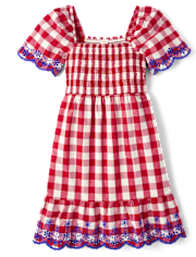 Womens Mommy And Me Gingham Ruffle Dress - American Cutie